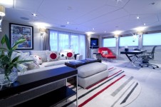 Interior of the Pendennis refitted yacht Illusion